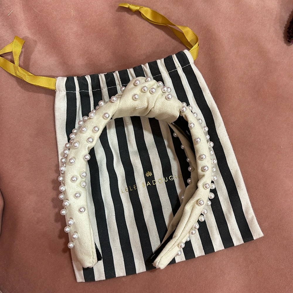 IVORY WOVEN PEARL HEADBAND